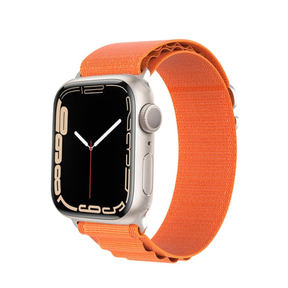 For Apple Watch Series 7 41mm DUX DUCIS GS Series Nylon Loop Watch Band(Orange) - Watch Bands by DUX DUCIS | Online Shopping South Africa | PMC Jewellery | Buy Now Pay Later Mobicred