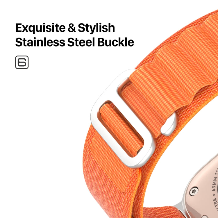 For Apple Watch SE 40mm DUX DUCIS GS Series Nylon Loop Watch Band(Orange) - Watch Bands by DUX DUCIS | Online Shopping South Africa | PMC Jewellery | Buy Now Pay Later Mobicred