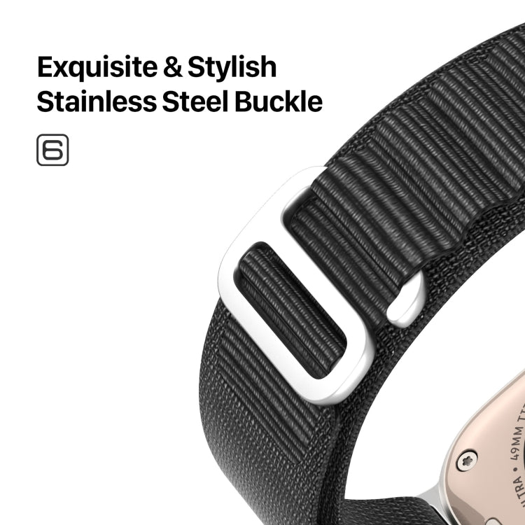 For Apple Watch Series 3 42mm DUX DUCIS GS Series Nylon Loop Watch Band(Black) - Watch Bands by DUX DUCIS | Online Shopping South Africa | PMC Jewellery | Buy Now Pay Later Mobicred