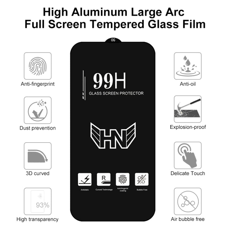 For iPhone 16 Plus 25pcs High Aluminum Large Arc Full Screen Tempered Glass Film - iPhone 16 Plus Tempered Glass by PMC Jewellery | Online Shopping South Africa | PMC Jewellery | Buy Now Pay Later Mobicred