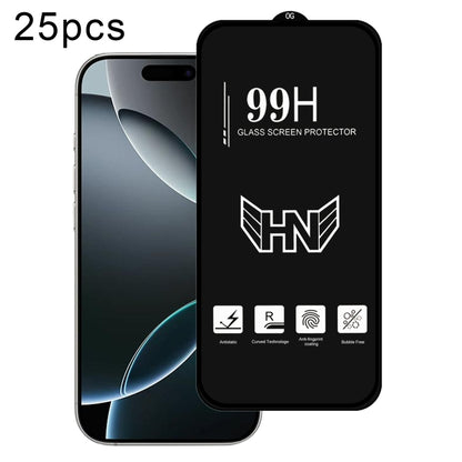 For iPhone 16 Pro 25pcs High Aluminum Large Arc Full Screen Tempered Glass Film - iPhone 16 Pro Tempered Glass by PMC Jewellery | Online Shopping South Africa | PMC Jewellery | Buy Now Pay Later Mobicred