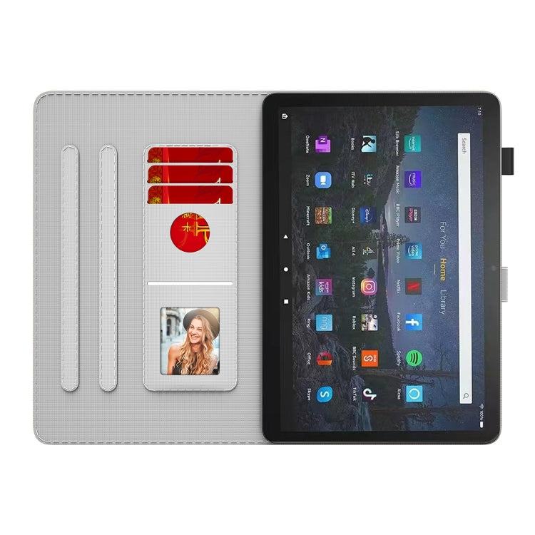 For Amazon Fire Max 11 Watercolor Pattern Flip Leather Tablet Case(Autumn Leaves) - Amazon by PMC TechLife | Online Shopping South Africa | PMC TechLife | Buy Now Pay Later Mobicred
