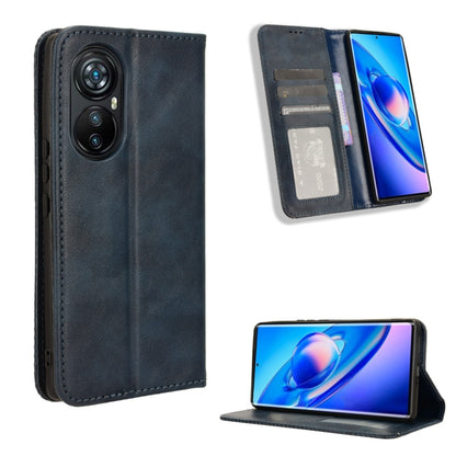 For Blackview A200 Pro Magnetic Buckle Retro Texture Leather Phone Case(Blue) - More Brand by PMC Jewellery | Online Shopping South Africa | PMC Jewellery