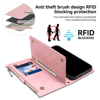 For iPhone 16 Pro Max ESEBLE Retro Frosted RFID Flip Leather Phone Case(Rose Gold) - iPhone 16 Pro Max Cases by ESEBLE | Online Shopping South Africa | PMC Jewellery | Buy Now Pay Later Mobicred