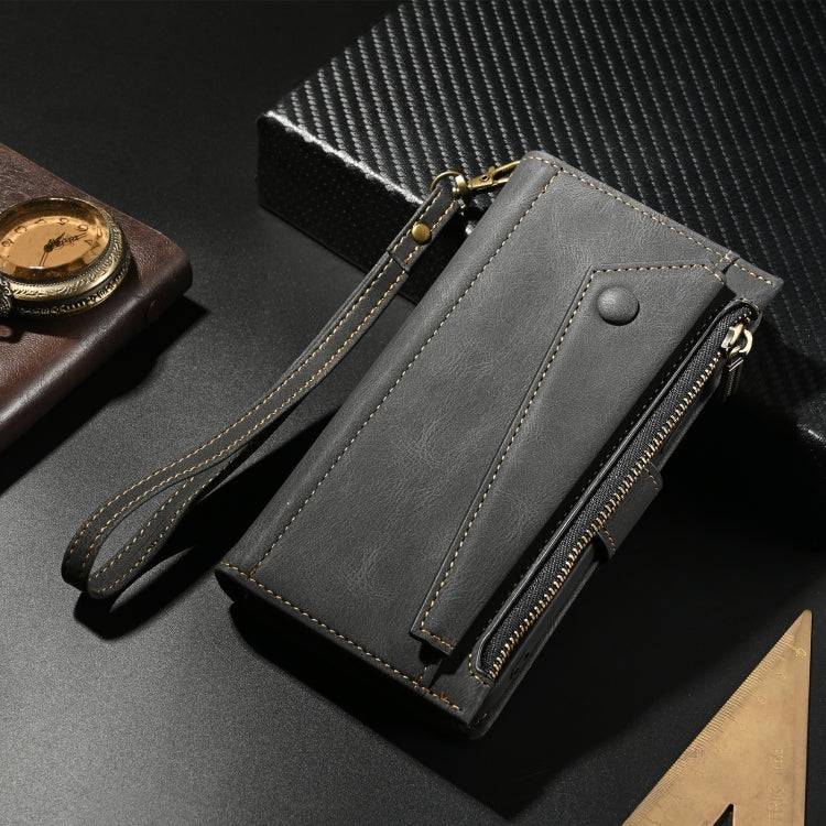 For iPhone 16 ESEBLE Retro Frosted RFID Flip Leather Phone Case(Black) - free shipping - PMC TechLife - Order now!