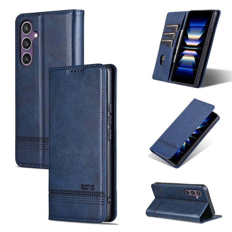 For Samsung Galaxy S24+ 5G AZNS Magnetic Calf Texture Flip Leather Phone Case(Dark Blue) - Galaxy S24+ 5G Cases by AZNS | Online Shopping South Africa | PMC Jewellery | Buy Now Pay Later Mobicred