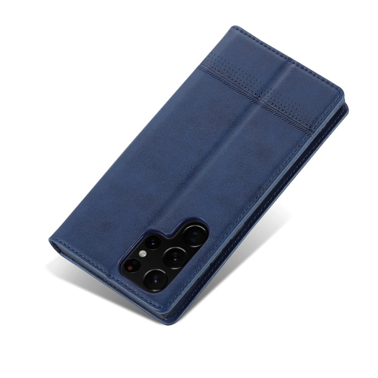 For Samsung Galaxy S24 Ultra 5G AZNS Magnetic Calf Texture Flip Leather Phone Case(Dark Blue) - Galaxy S24 Ultra 5G Cases by AZNS | Online Shopping South Africa | PMC Jewellery | Buy Now Pay Later Mobicred