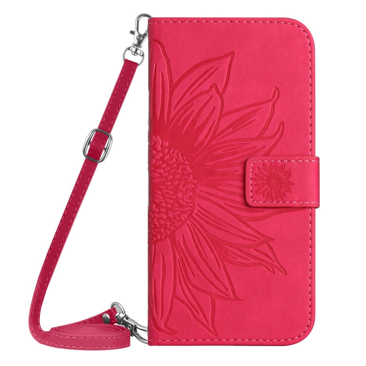 For Google Pixel 9 Skin Feel Sun Flower Embossed Flip Leather Phone Case with Lanyard(Rose Red) - Google Cases by PMC Jewellery | Online Shopping South Africa | PMC Jewellery | Buy Now Pay Later Mobicred