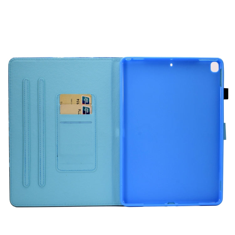 For iPad 10.2 / iPad Pro 10.5 Colored Drawing Stitching Horizontal Flip Leather Case with Holder & Card Slots & Sleep / Wake-up Function(Blue Sky Starfish) - iPad 10.2 Cases by PMC Jewellery | Online Shopping South Africa | PMC Jewellery