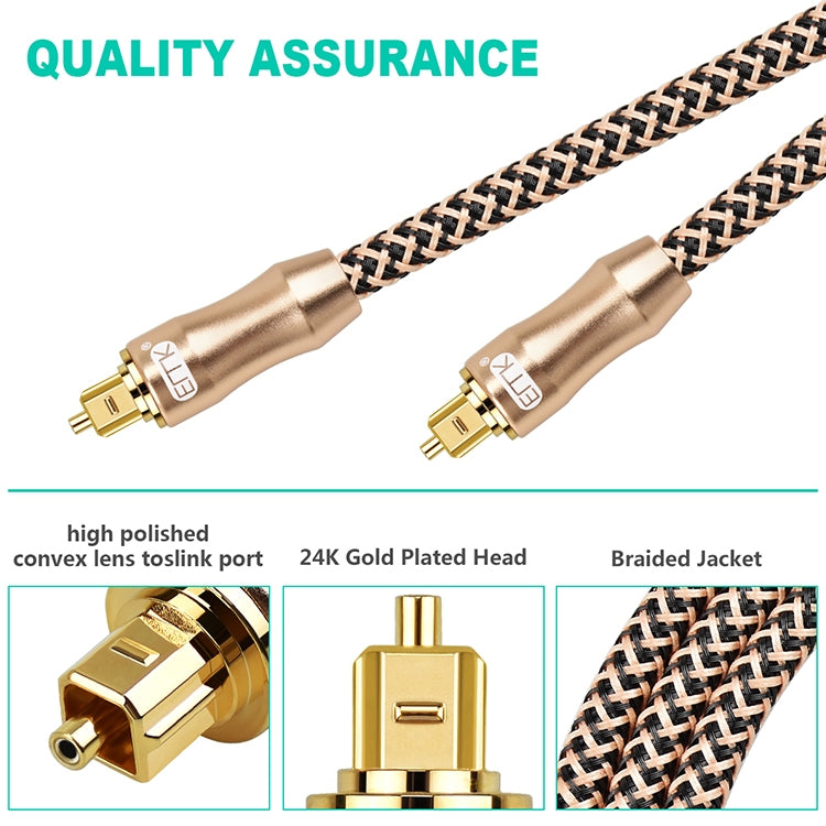 15m EMK OD6.0mm Gold-plated TV Digital Audio Optical Fiber Connecting Cable - Audio Optical Cables by EMK | Online Shopping South Africa | PMC Jewellery | Buy Now Pay Later Mobicred