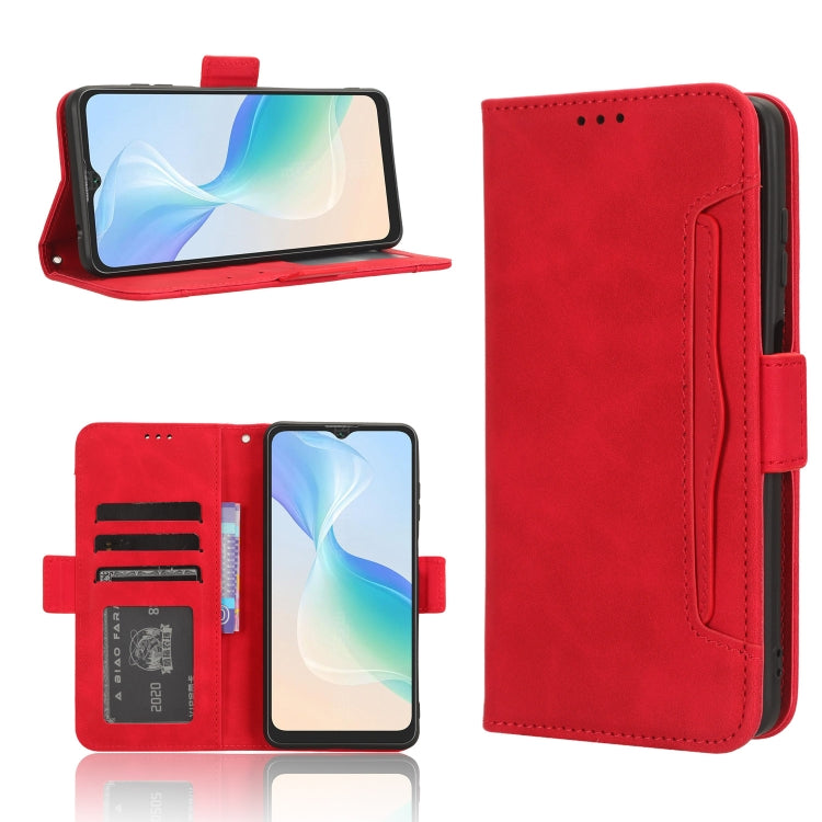 For Blackview Oscal C30 / C30 Pro Skin Feel Calf Texture Card Slots Leather Phone Case(Red) - More Brand by PMC Jewellery | Online Shopping South Africa | PMC Jewellery