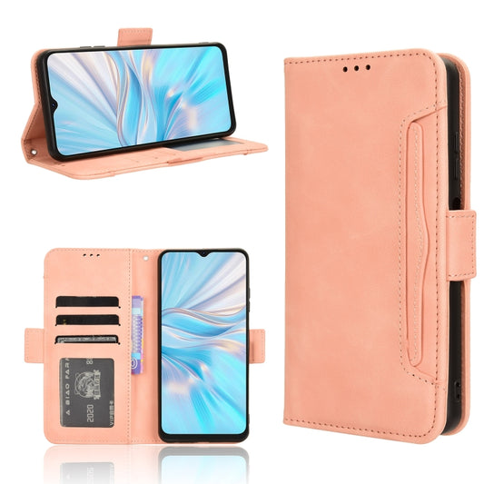 For Blackview Oscal C70 Skin Feel Calf Texture Card Slots Leather Phone Case(Pink) - More Brand by PMC Jewellery | Online Shopping South Africa | PMC Jewellery