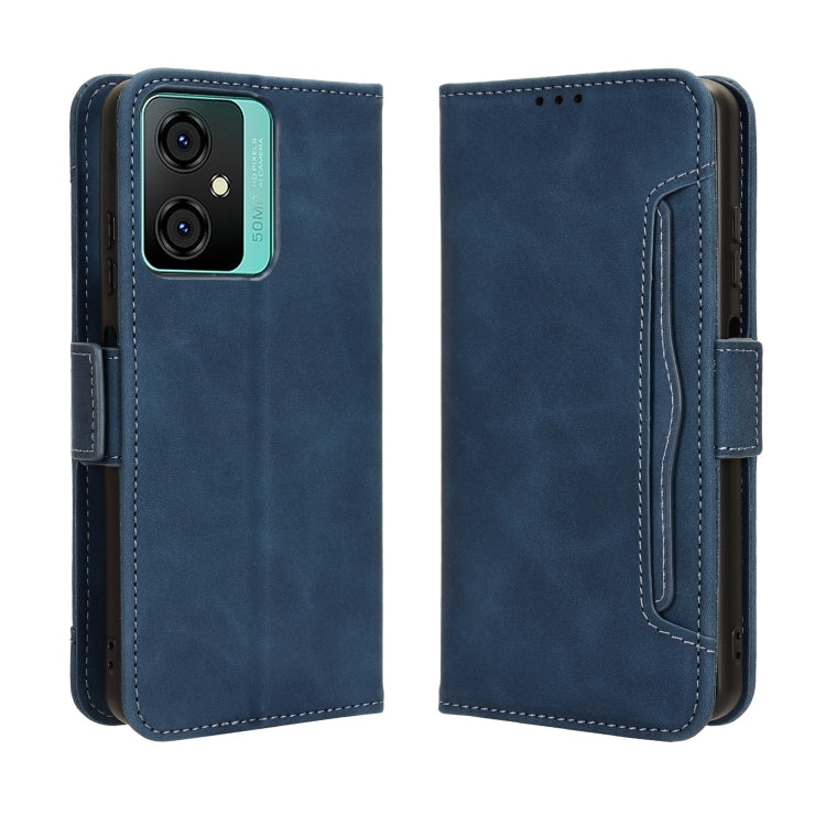 For Blackview Oscal C70 Skin Feel Calf Texture Card Slots Leather Phone Case(Blue) - More Brand by PMC Jewellery | Online Shopping South Africa | PMC Jewellery