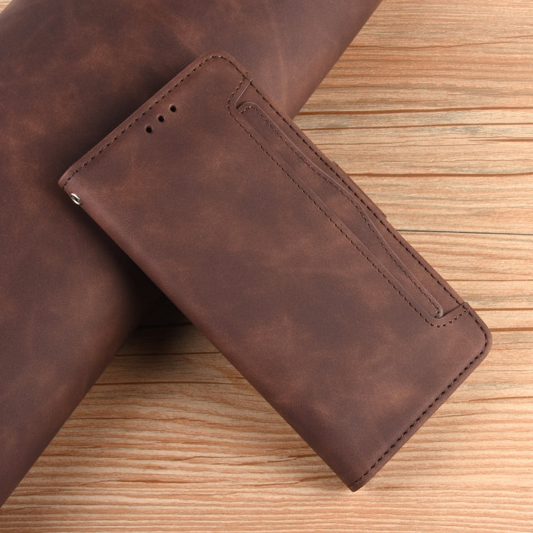 For Blackview A52 / A52 Pro Skin Feel Calf Texture Card Slots Leather Phone Case(Brown) - More Brand by PMC TechLife | Online Shopping South Africa | PMC TechLife