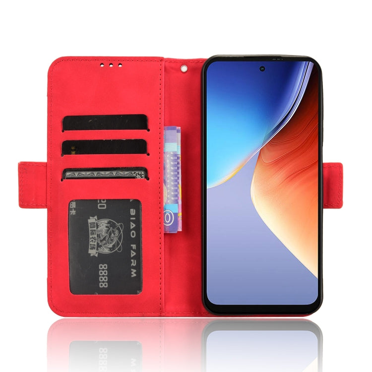 For Blackview A96 Skin Feel Calf Texture Card Slots Leather Phone Case(Red) - More Brand by PMC Jewellery | Online Shopping South Africa | PMC Jewellery