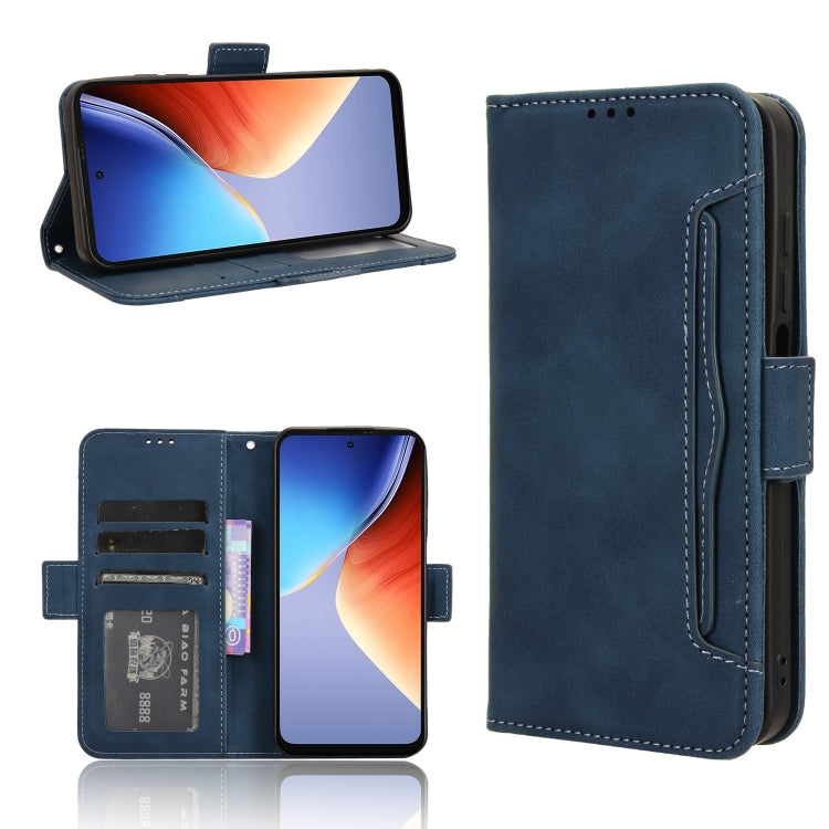 For Blackview A96 Skin Feel Calf Texture Card Slots Leather Phone Case(Blue) - More Brand by PMC Jewellery | Online Shopping South Africa | PMC Jewellery