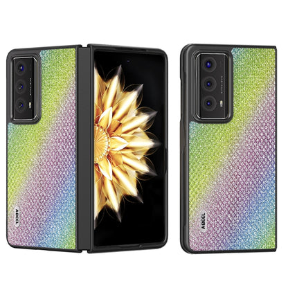 For Honor Magic V2 ABEEL Diamond Series Black Edge Phone Case(Rainbow) - Honor Cases by PMC Jewellery | Online Shopping South Africa | PMC Jewellery | Buy Now Pay Later Mobicred