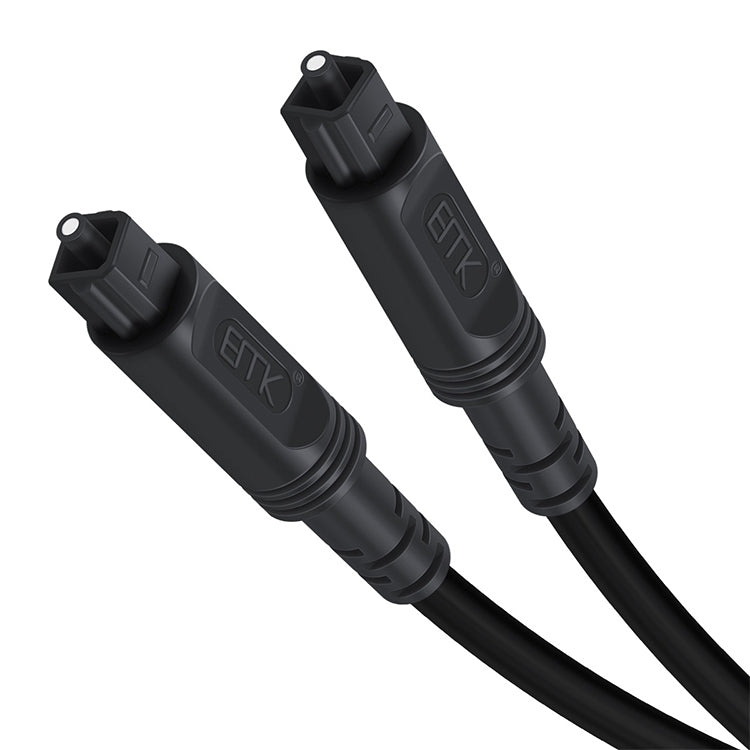 10m EMK OD4.0mm Square Port to Square Port Digital Audio Speaker Optical Fiber Connecting Cable(Black) - Audio Optical Cables by EMK | Online Shopping South Africa | PMC TechLife | Buy Now Pay Later Mobicred