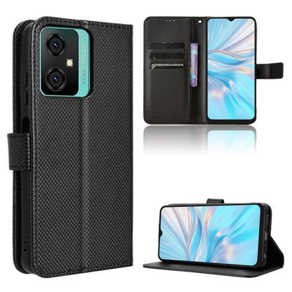 For Blackview Oscal C70 Diamond Texture Leather Phone Case(Black) - More Brand by PMC Jewellery | Online Shopping South Africa | PMC Jewellery