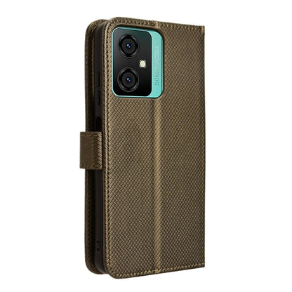 For Blackview Oscal C70 Diamond Texture Leather Phone Case(Brown) - More Brand by PMC Jewellery | Online Shopping South Africa | PMC Jewellery