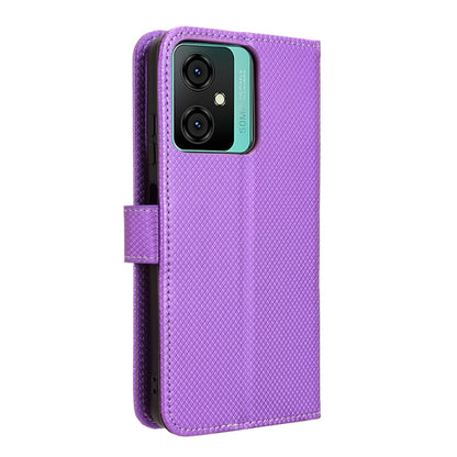 For Blackview Oscal C70 Diamond Texture Leather Phone Case(Purple) - More Brand by PMC Jewellery | Online Shopping South Africa | PMC Jewellery