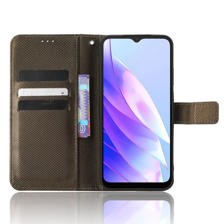 For Blackview A52 / A52 Pro Diamond Texture Leather Phone Case(Brown) - More Brand by PMC Jewellery | Online Shopping South Africa | PMC Jewellery