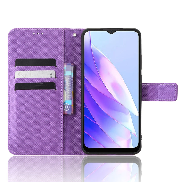 For Blackview A52 / A52 Pro Diamond Texture Leather Phone Case(Purple) - More Brand by PMC Jewellery | Online Shopping South Africa | PMC Jewellery