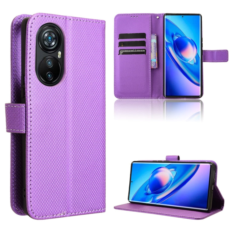 For Blackview A200 Pro Diamond Texture Leather Phone Case(Purple) - More Brand by PMC Jewellery | Online Shopping South Africa | PMC Jewellery