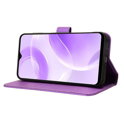 For Ulefone Note 15 Diamond Texture Leather Phone Case(Purple) - Ulefone Cases by PMC Jewellery | Online Shopping South Africa | PMC Jewellery | Buy Now Pay Later Mobicred