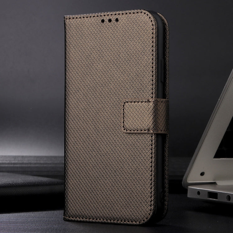 For Ulefone Note 18 Ultra Diamond Texture Leather Phone Case(Brown) - Ulefone Cases by PMC Jewellery | Online Shopping South Africa | PMC Jewellery | Buy Now Pay Later Mobicred