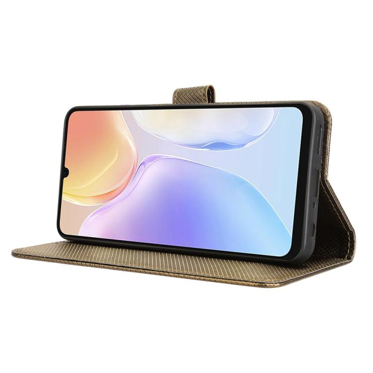 For Ulefone Note 20 Pro Diamond Texture Leather Phone Case(Brown) - Ulefone Cases by PMC TechLife | Online Shopping South Africa | PMC TechLife | Buy Now Pay Later Mobicred