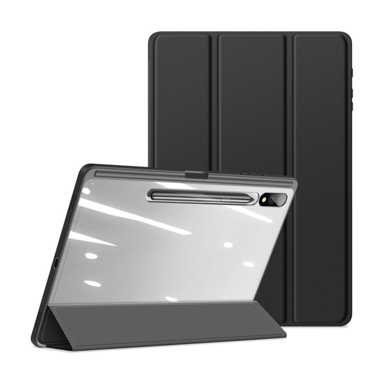 For Samsung Galaxy Tab S10+ DUX DUCIS TOBY Series Antiskid Leather Tablet Case with Sleep / Wake-up Function(Black) - Tab S10+ Cases by DUX DUCIS | Online Shopping South Africa | PMC Jewellery | Buy Now Pay Later Mobicred