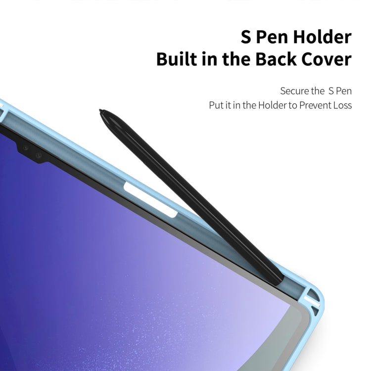For Samsung Galaxy Tab S10 Ultra DUX DUCIS TOBY Series Antiskid Leather Tablet Case with Sleep / Wake-up Function(Blue) - free shipping - PMC Jewellery - Order now!