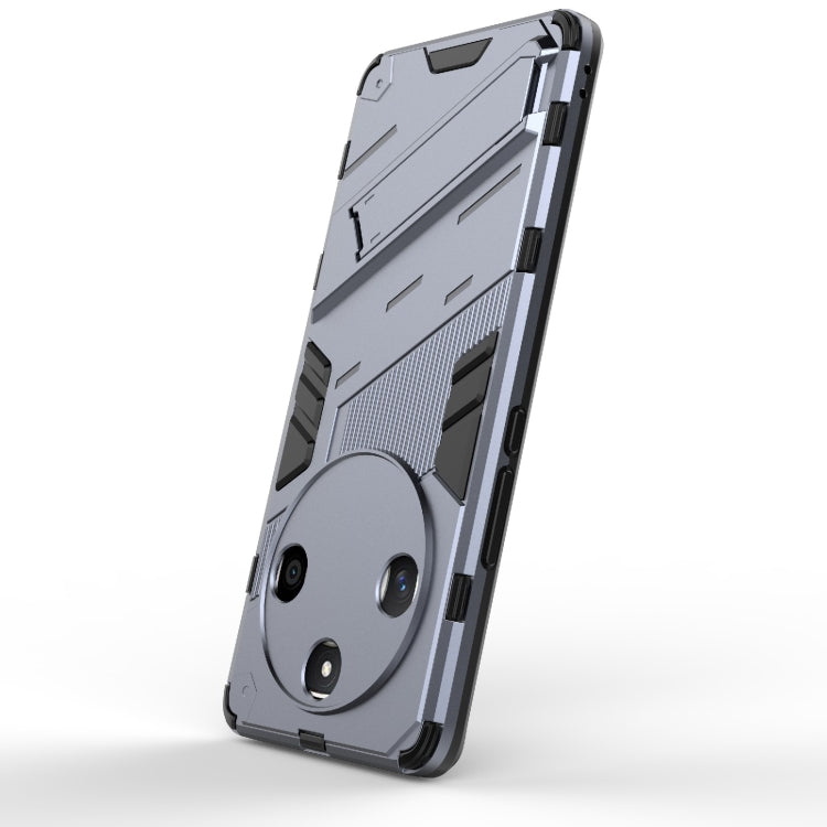 For Honor X50 5G Global / X9B Punk Armor 2 in 1 PC + TPU Phone Case with Holder(Grey) - Honor Cases by PMC Jewellery | Online Shopping South Africa | PMC Jewellery | Buy Now Pay Later Mobicred