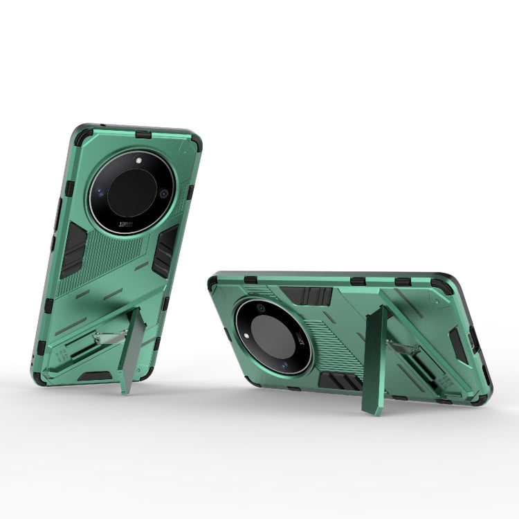 For Honor X50 5G Global / X9B Punk Armor 2 in 1 PC + TPU Phone Case with Holder(Green) - Honor Cases by PMC Jewellery | Online Shopping South Africa | PMC Jewellery | Buy Now Pay Later Mobicred