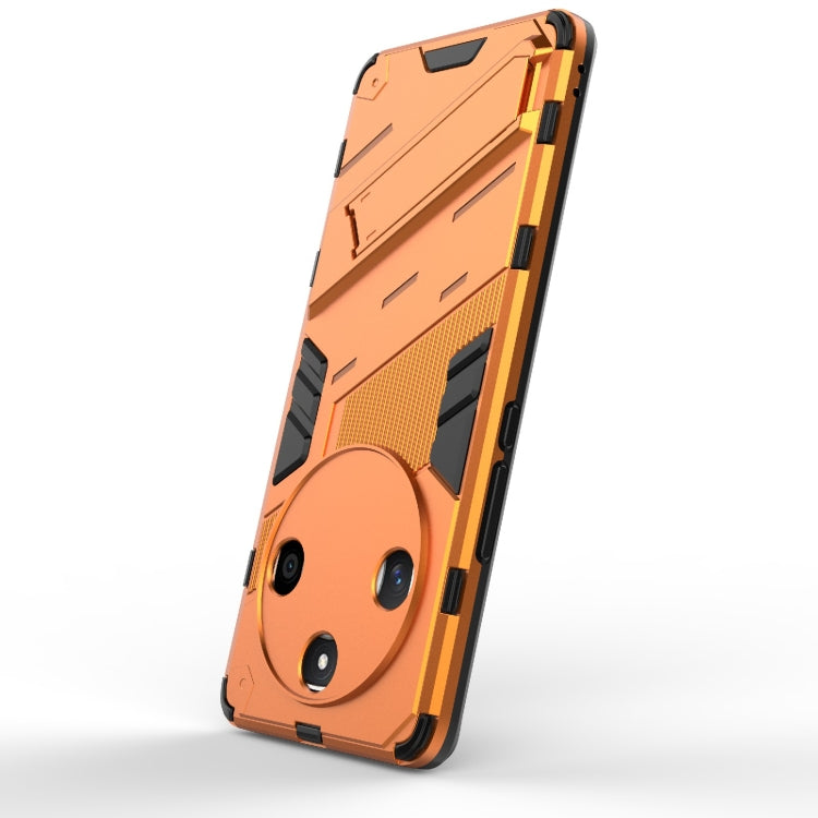 For Honor X50 5G Global / X9B Punk Armor 2 in 1 PC + TPU Phone Case with Holder(Orange) - Honor Cases by PMC Jewellery | Online Shopping South Africa | PMC Jewellery | Buy Now Pay Later Mobicred