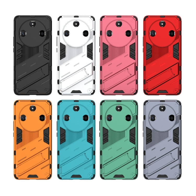 For Honor X50 5G Global / X9B Punk Armor 2 in 1 PC + TPU Phone Case with Holder(Orange) - Honor Cases by PMC Jewellery | Online Shopping South Africa | PMC Jewellery | Buy Now Pay Later Mobicred