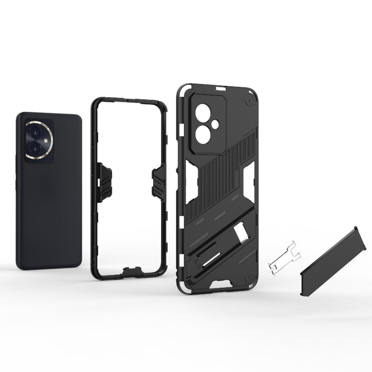 For Honor 100 5G Punk Armor 2 in 1 PC + TPU Phone Case with Holder(Black) - Honor Cases by PMC Jewellery | Online Shopping South Africa | PMC Jewellery | Buy Now Pay Later Mobicred