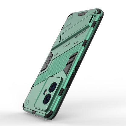 For Honor 100 5G Punk Armor 2 in 1 PC + TPU Phone Case with Holder(Green) - Honor Cases by PMC Jewellery | Online Shopping South Africa | PMC Jewellery | Buy Now Pay Later Mobicred