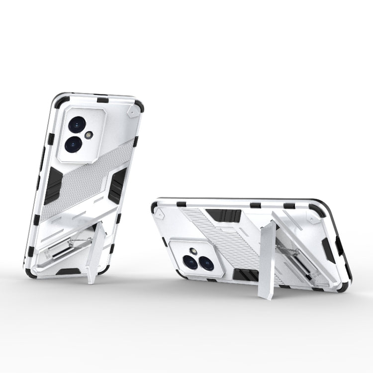 For Honor 100 5G Punk Armor 2 in 1 PC + TPU Phone Case with Holder(White) - Honor Cases by PMC Jewellery | Online Shopping South Africa | PMC Jewellery | Buy Now Pay Later Mobicred