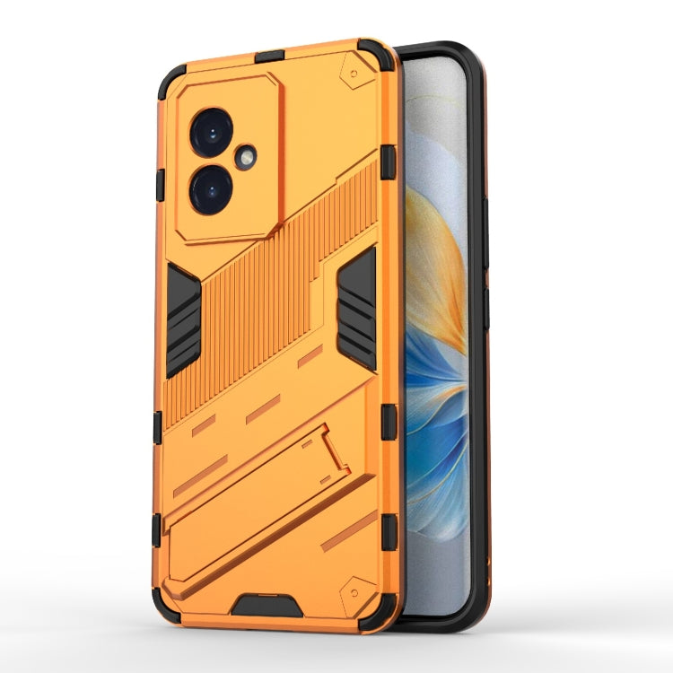 For Honor 100 5G Punk Armor 2 in 1 PC + TPU Phone Case with Holder(Orange) - Honor Cases by PMC Jewellery | Online Shopping South Africa | PMC Jewellery | Buy Now Pay Later Mobicred