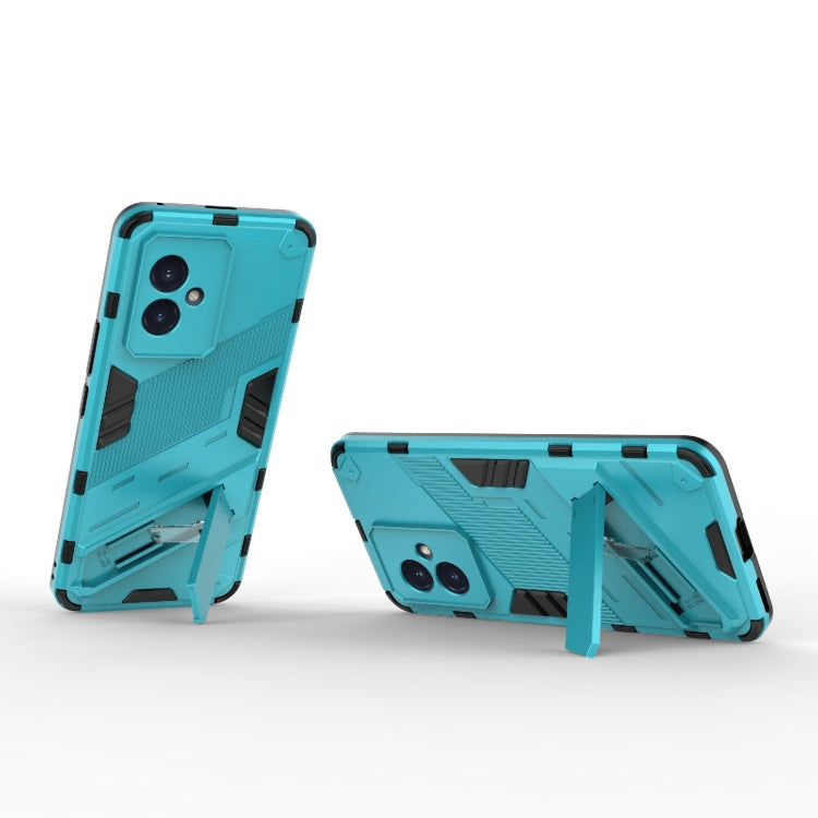 For Honor 100 5G Punk Armor 2 in 1 PC + TPU Phone Case with Holder(Blue) - Honor Cases by PMC Jewellery | Online Shopping South Africa | PMC Jewellery | Buy Now Pay Later Mobicred