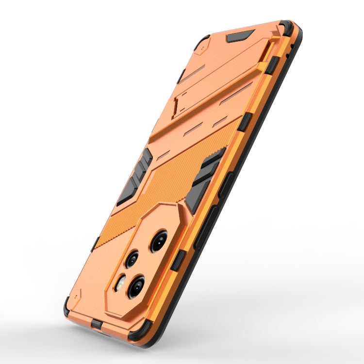 For Honor 100 Pro 5G Punk Armor 2 in 1 PC + TPU Phone Case with Holder(Orange) - Honor Cases by PMC TechLife | Online Shopping South Africa | PMC TechLife | Buy Now Pay Later Mobicred