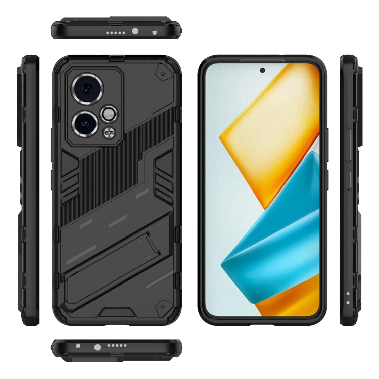 For Honor 90 GT 5G Punk Armor 2 in 1 PC + TPU Phone Case with Holder(Black) - Honor Cases by PMC TechLife | Online Shopping South Africa | PMC TechLife | Buy Now Pay Later Mobicred
