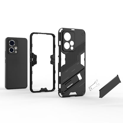 For Honor 90 GT 5G Punk Armor 2 in 1 PC + TPU Phone Case with Holder(Grey) - Honor Cases by PMC Jewellery | Online Shopping South Africa | PMC Jewellery | Buy Now Pay Later Mobicred