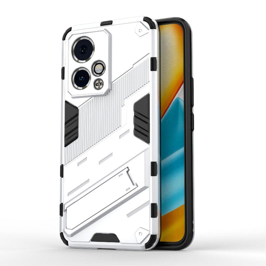 For Honor 90 GT 5G Punk Armor 2 in 1 PC + TPU Phone Case with Holder(White) - Honor Cases by PMC Jewellery | Online Shopping South Africa | PMC Jewellery | Buy Now Pay Later Mobicred