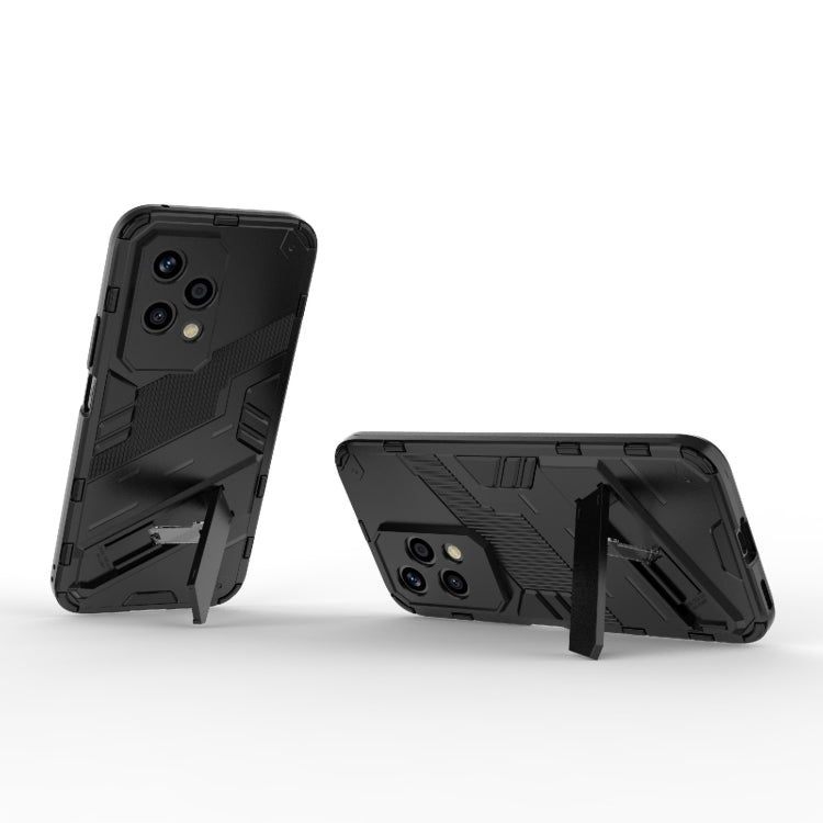 For Honor 200 Lite Global Punk Armor 2 in 1 PC + TPU Phone Case with Holder(Black) - free shipping - PMC TechLife - Order now!