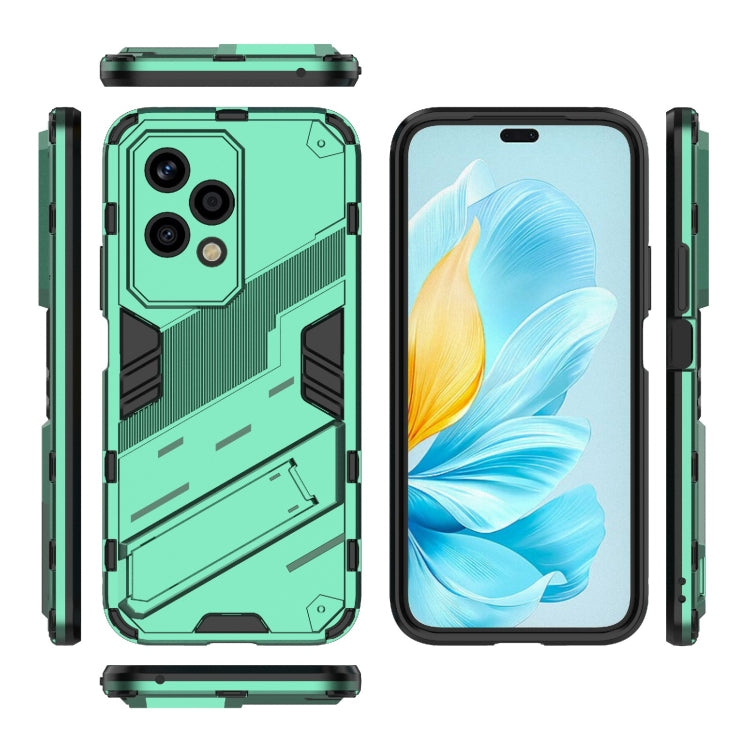 For Honor 200 Lite Global Punk Armor 2 in 1 PC + TPU Phone Case with Holder(Green) - Honor Cases by PMC Jewellery | Online Shopping South Africa | PMC Jewellery | Buy Now Pay Later Mobicred