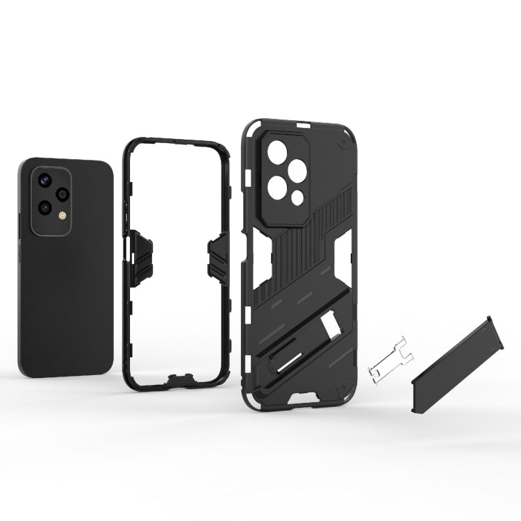 For Honor 200 Lite Global Punk Armor 2 in 1 PC + TPU Phone Case with Holder(Green) - Honor Cases by PMC TechLife | Online Shopping South Africa | PMC TechLife | Buy Now Pay Later Mobicred