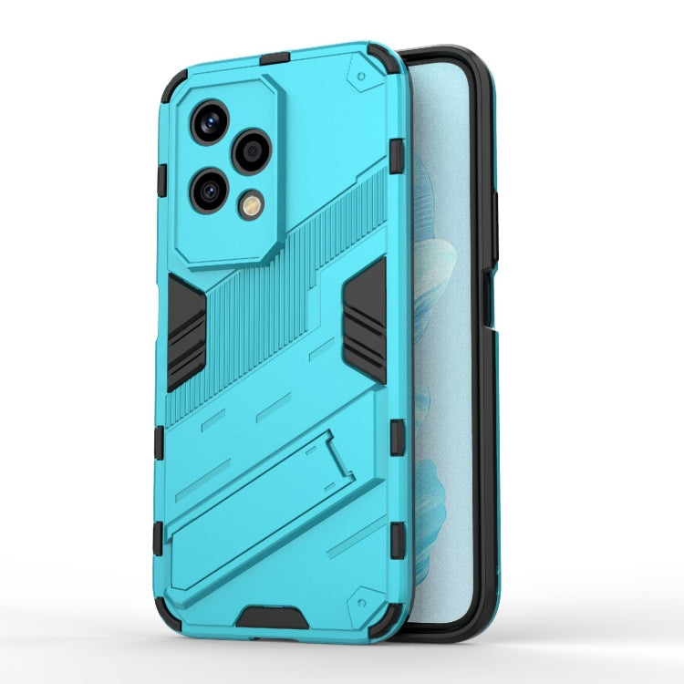 For Honor 200 Lite Global Punk Armor 2 in 1 PC + TPU Phone Case with Holder(Blue) - Honor Cases by PMC TechLife | Online Shopping South Africa | PMC TechLife | Buy Now Pay Later Mobicred